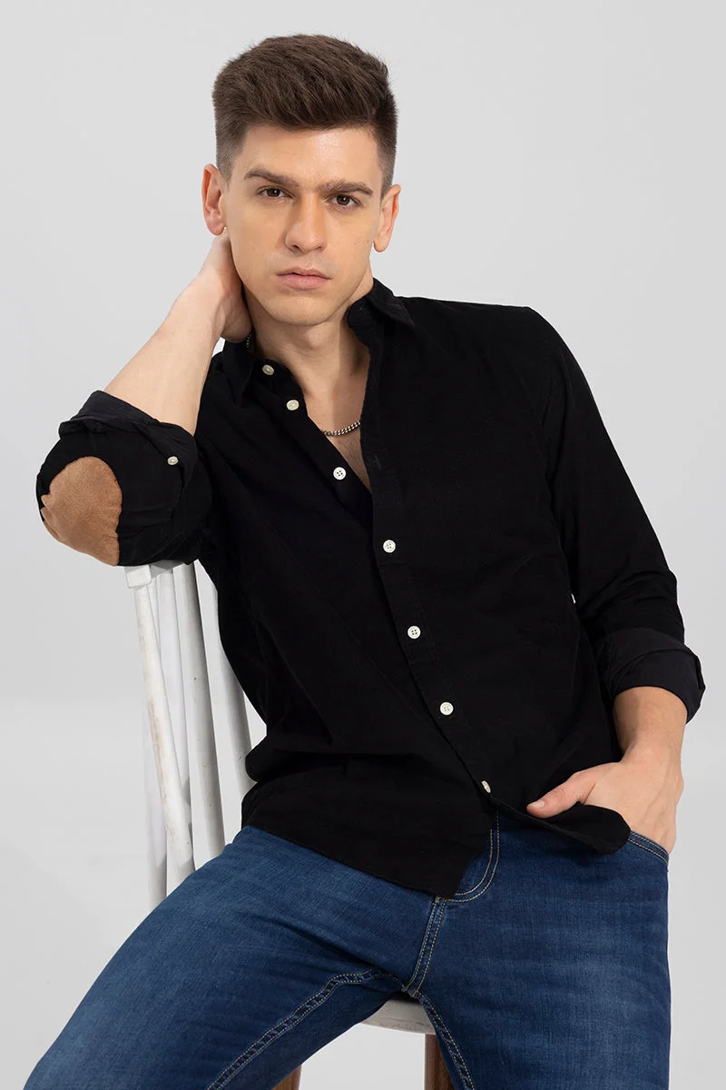 SNITCH Authentic Black Corduroy Shirt